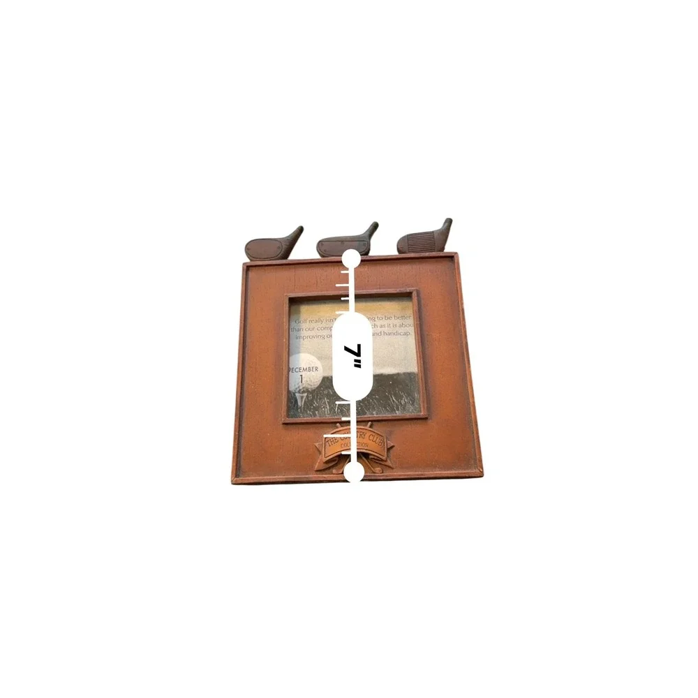 The Country Club Collection Golf Picture Frame Wood 7x7 Vintage Office Decor